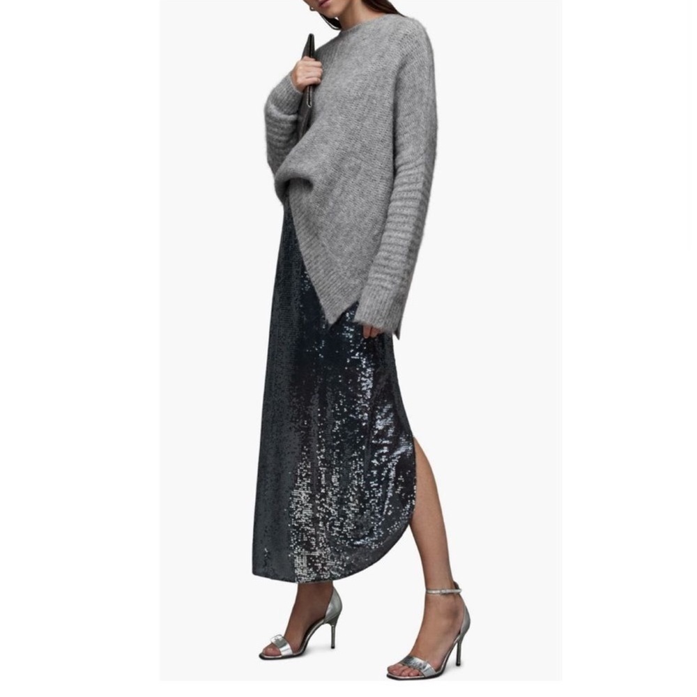 All Saints Selena Asymmetric Sweater, Alpaca Wool - Picture 6 of 16